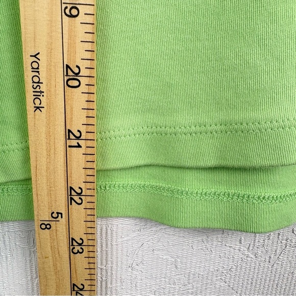VTG Chaps Lime Green Polo Shirt Gold Snaps Quarter Sleeve Y2K 90s 100% Cotton XL - Picture 8 of 9